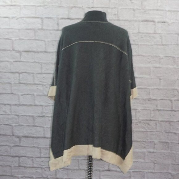 Splendid Cashmere Blend Turtleneck Poncho Sweater - Picture 3 of 8